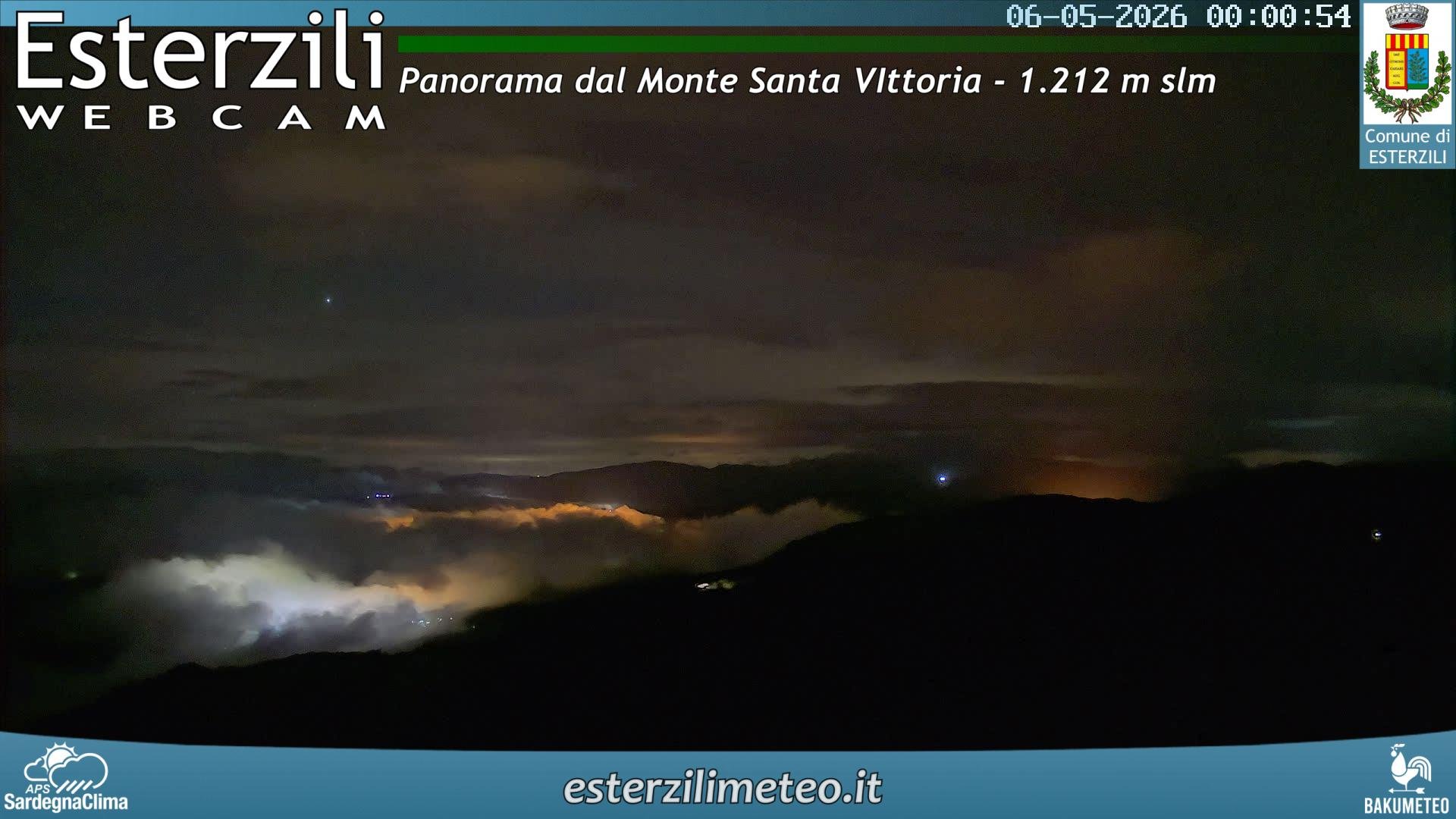time-lapse frame, Monte Santa Vittoria webcam
