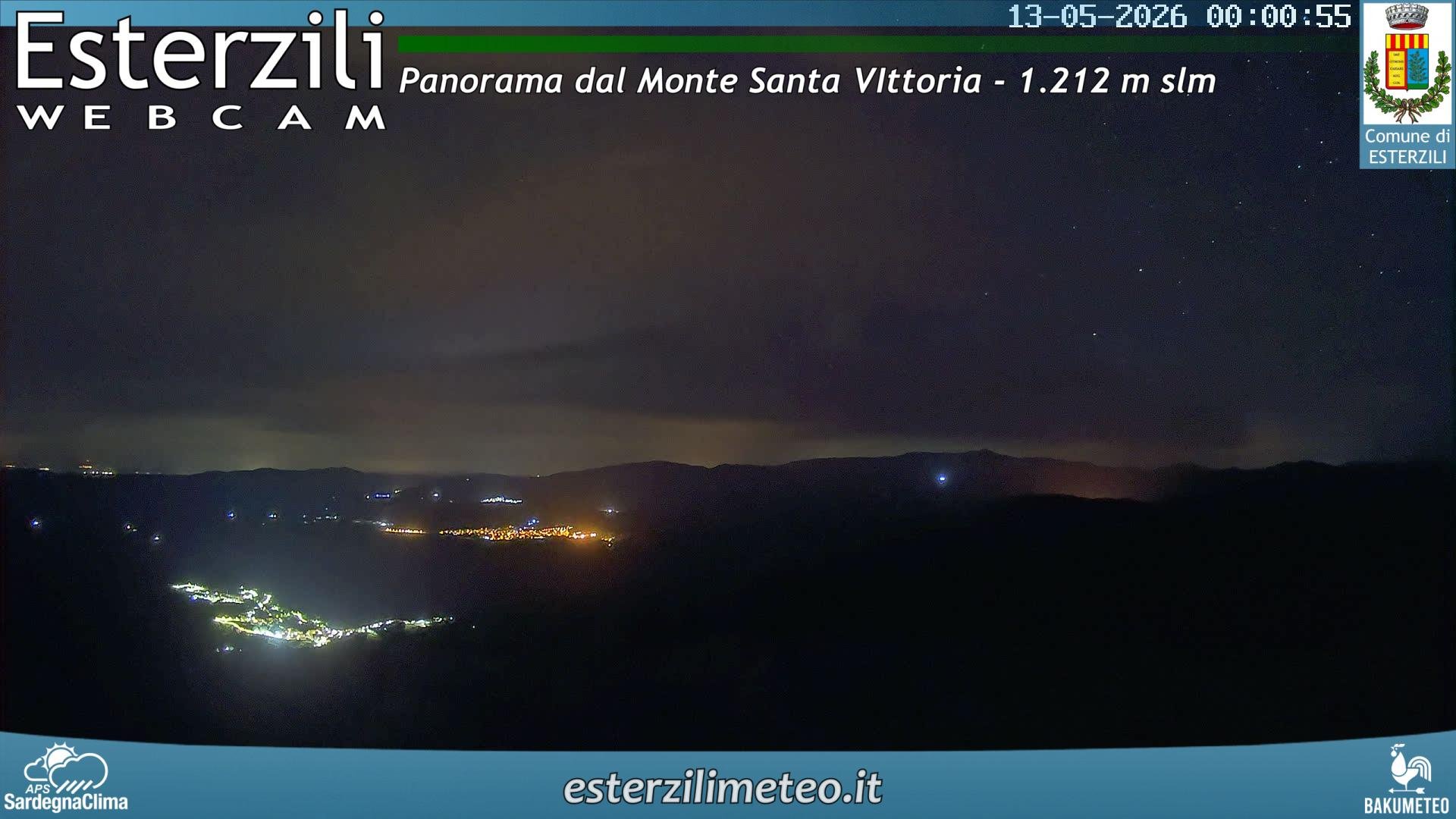 time-lapse frame, Monte Santa Vittoria webcam