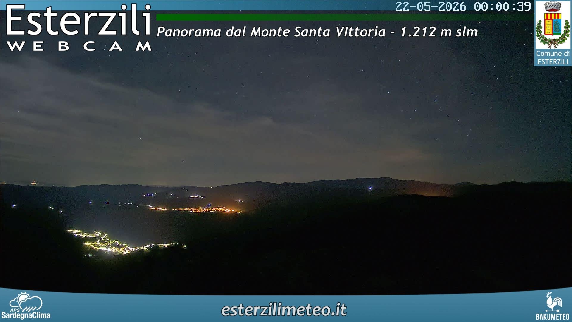 time-lapse frame, Monte Santa Vittoria webcam