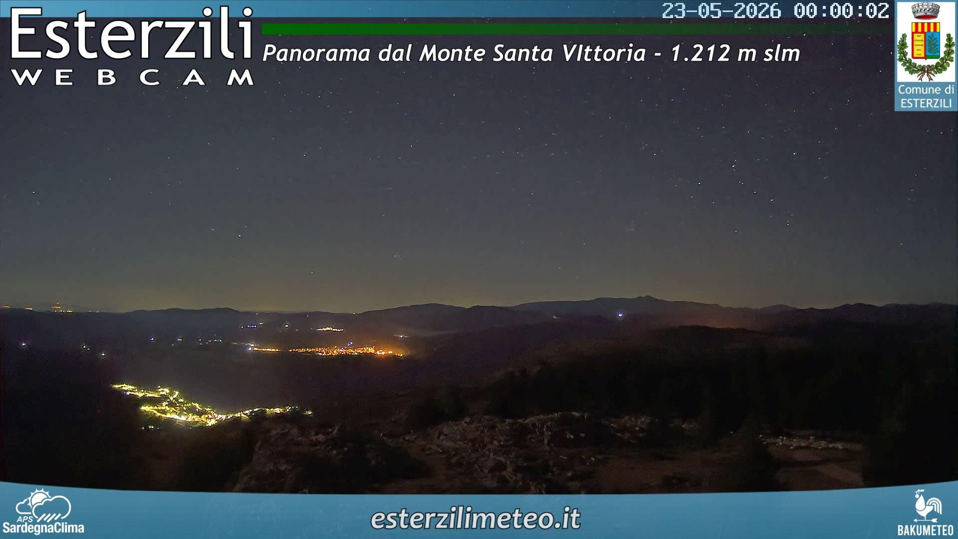 time-lapse frame, Monte Santa Vittoria webcam