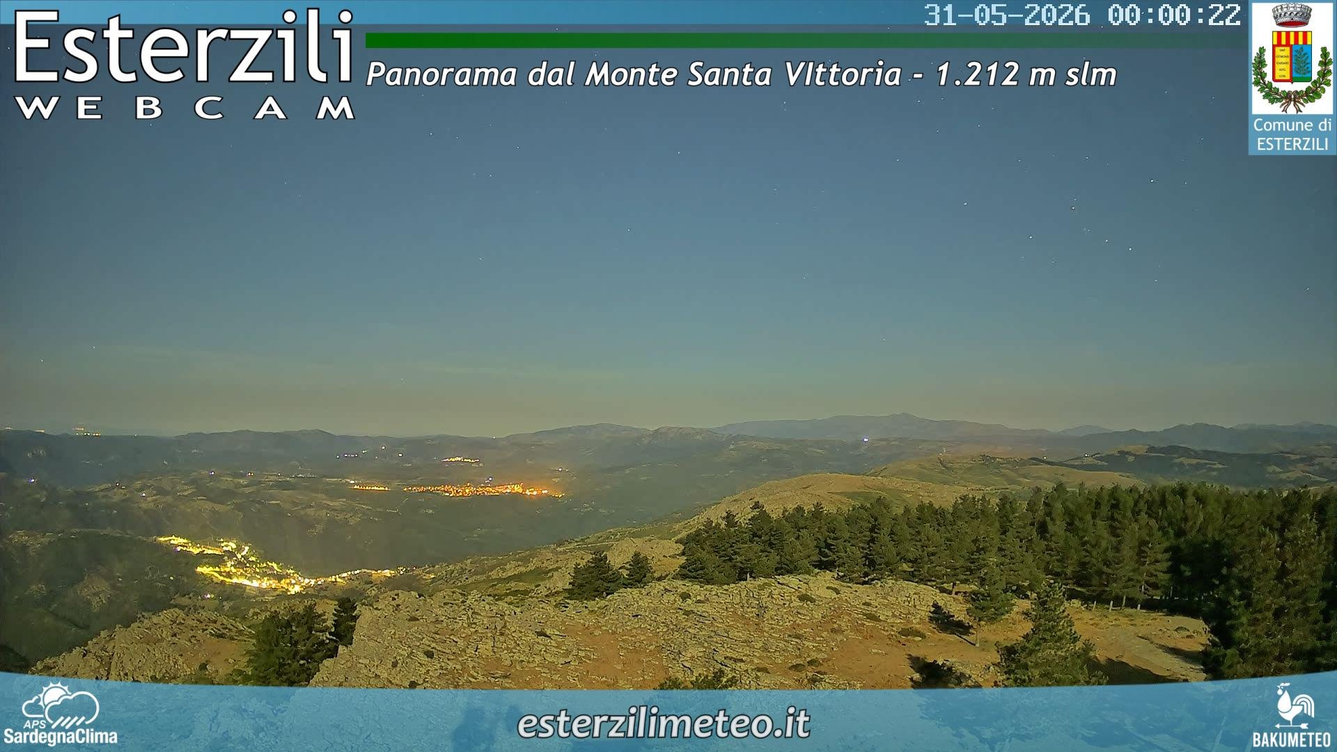 time-lapse frame, Monte Santa Vittoria webcam