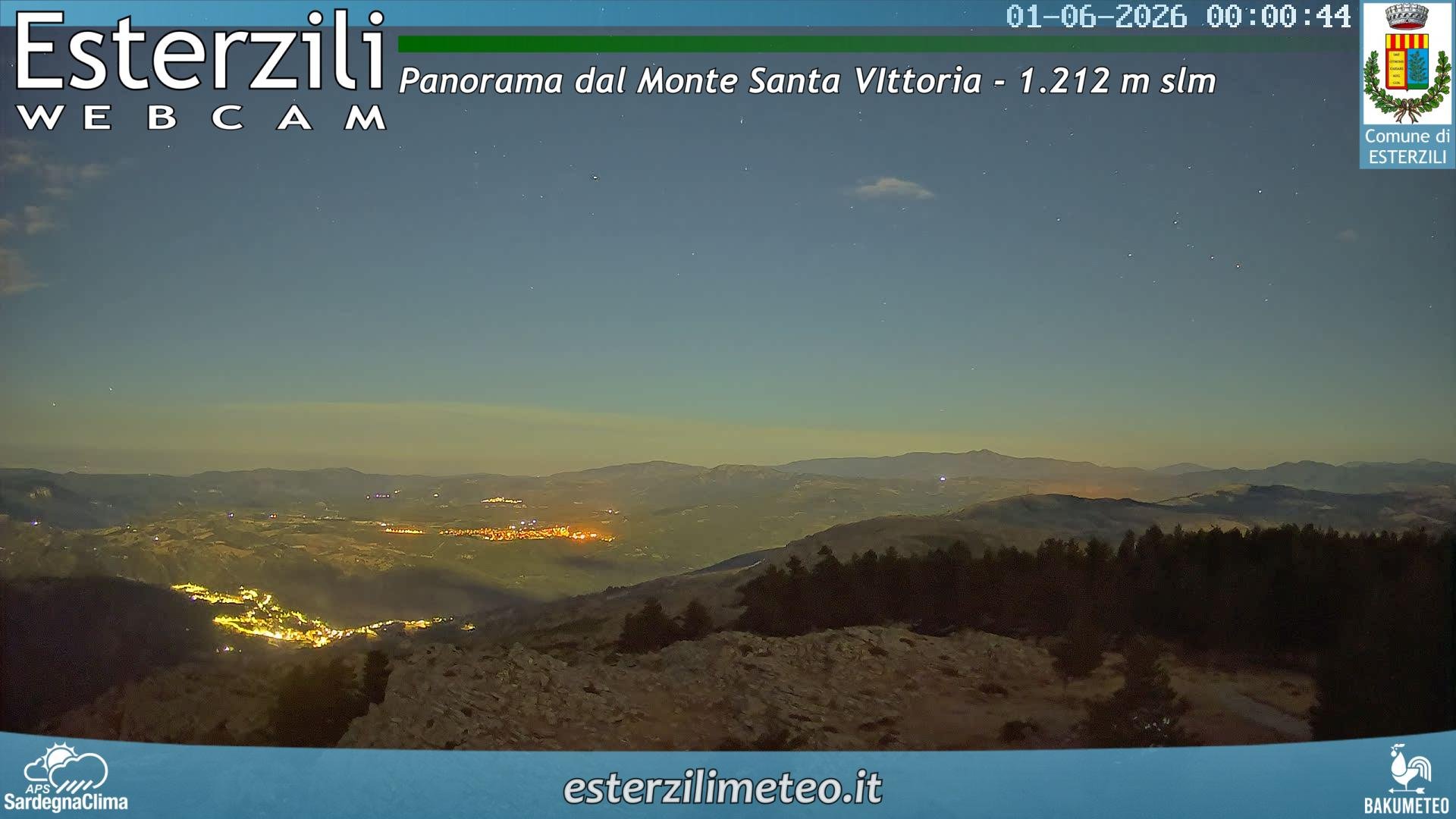 time-lapse frame, Monte Santa Vittoria webcam