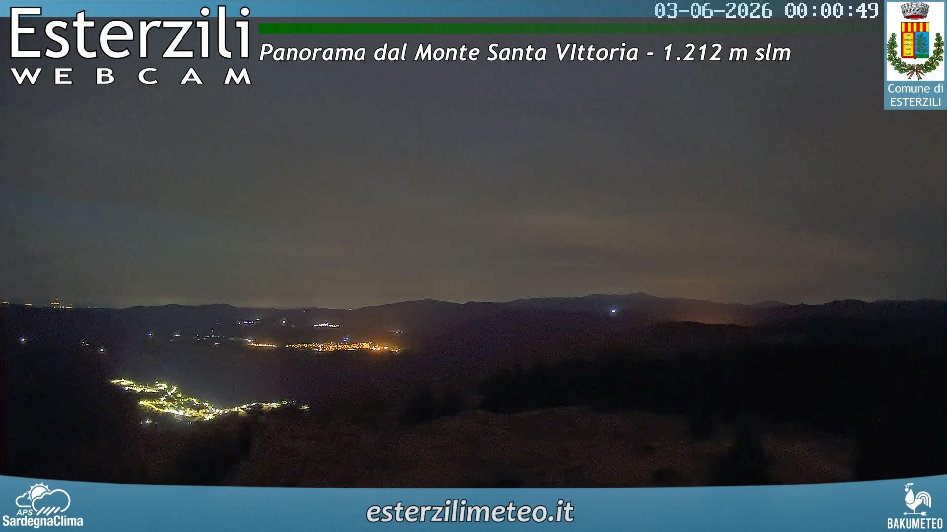 time-lapse frame, Monte Santa Vittoria webcam
