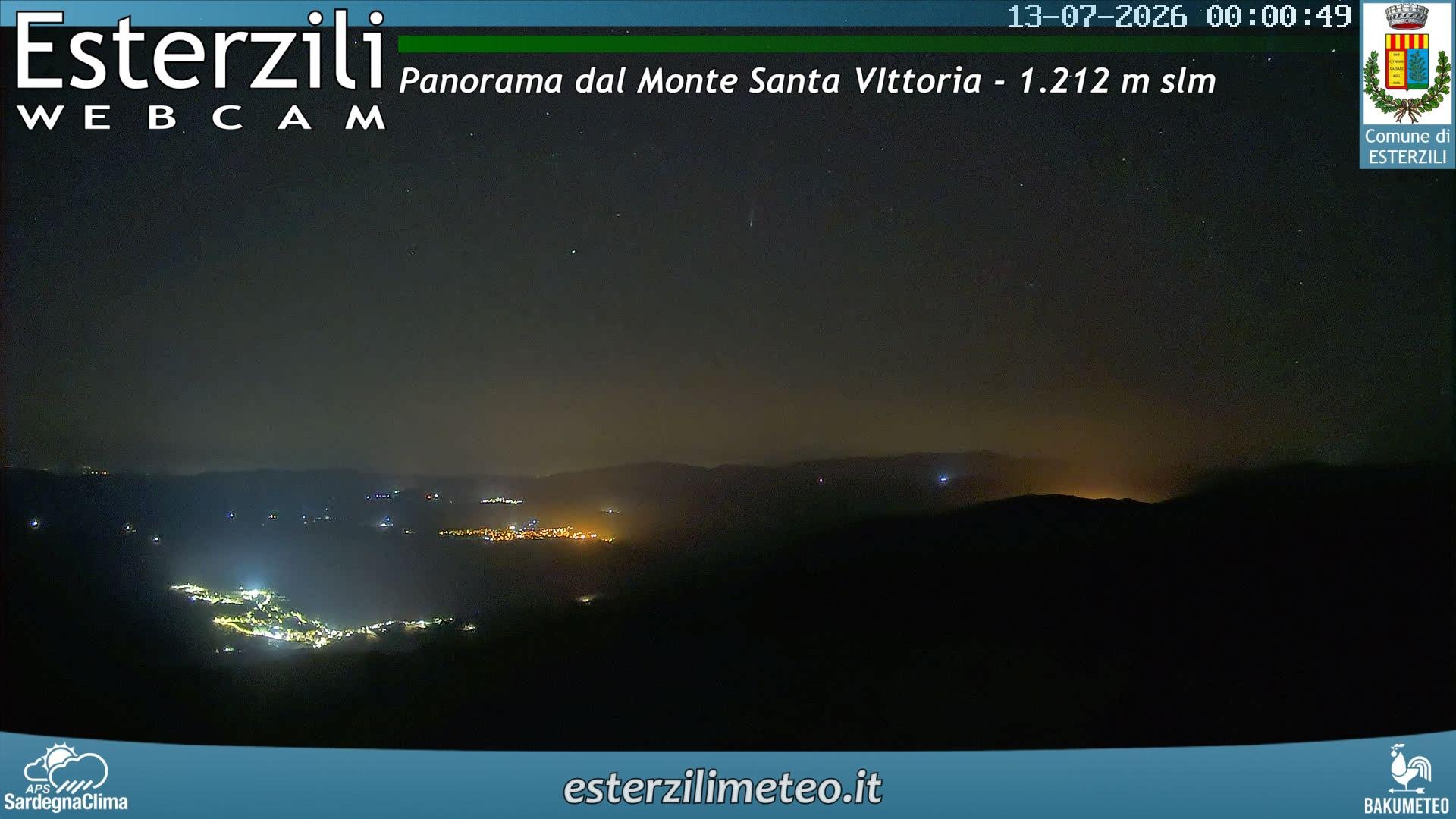 time-lapse frame, Monte Santa Vittoria webcam