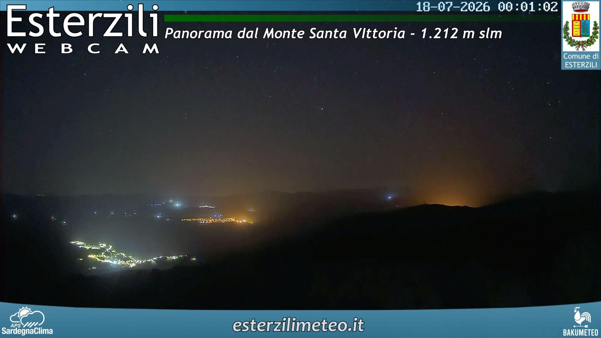 time-lapse frame, Monte Santa Vittoria webcam