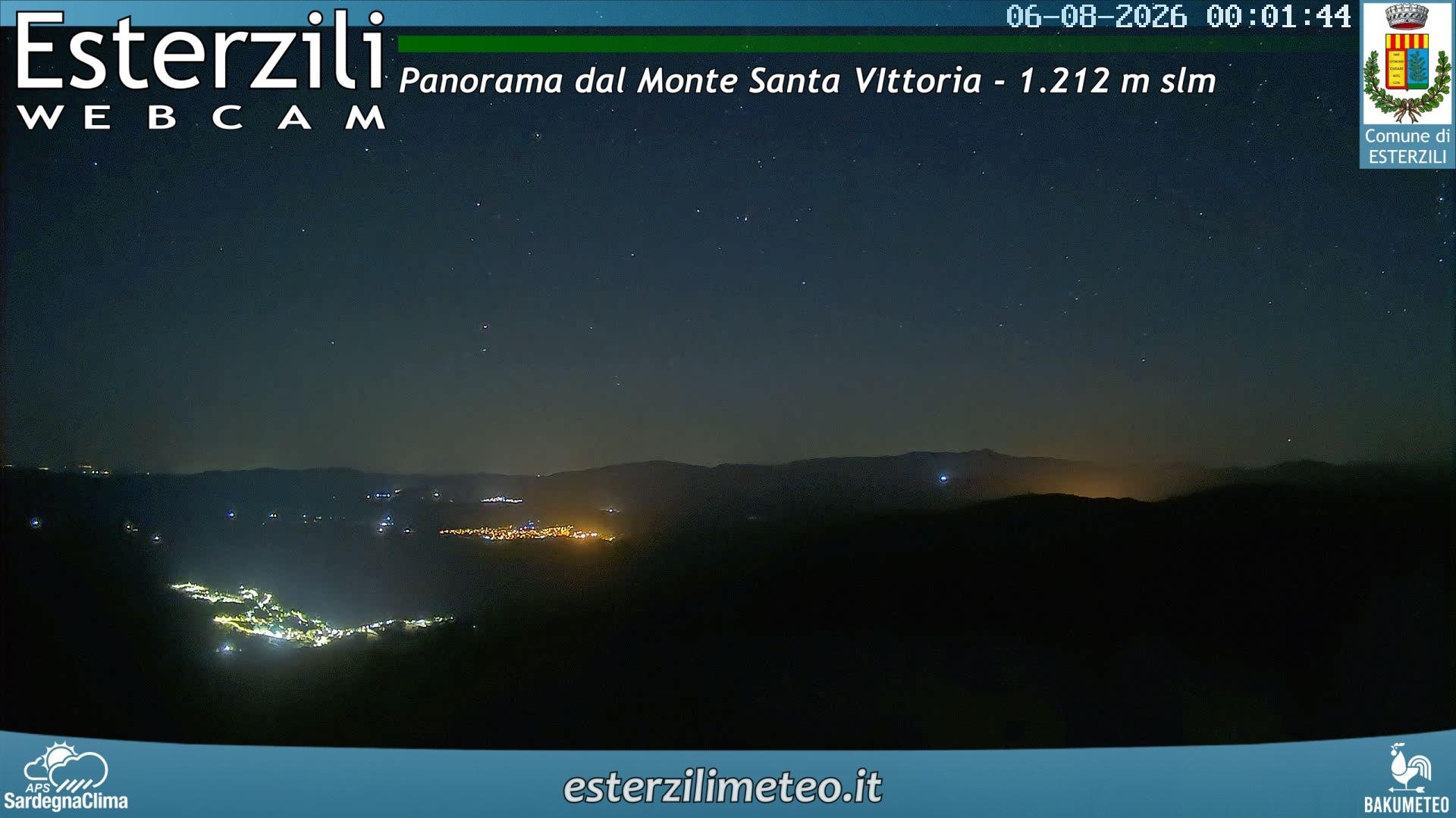 time-lapse frame, Monte Santa Vittoria webcam