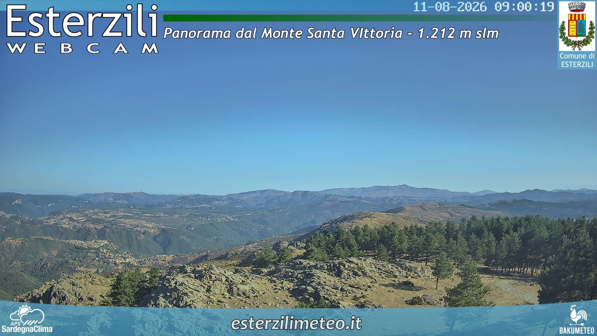 time-lapse frame, Monte Santa Vittoria webcam