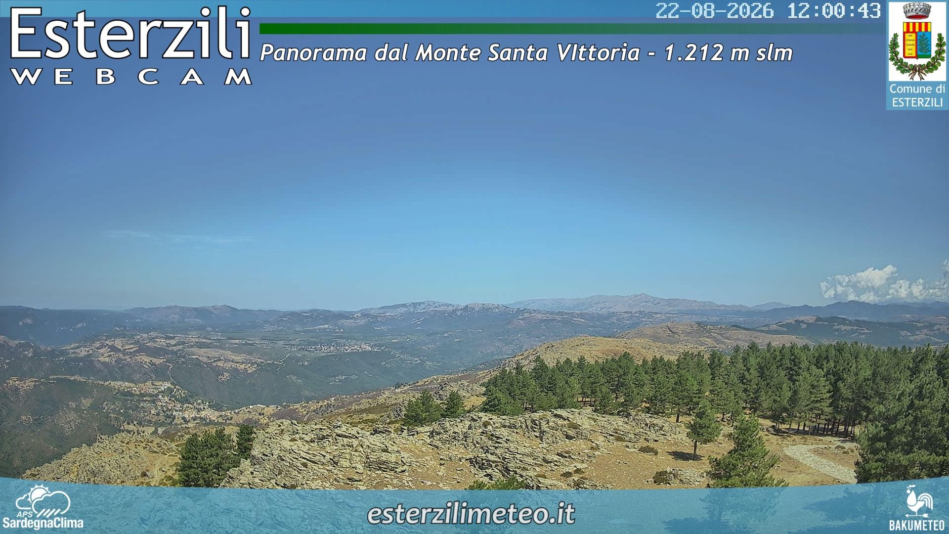 view from Monte Santa Vittoria on 2026-08-22