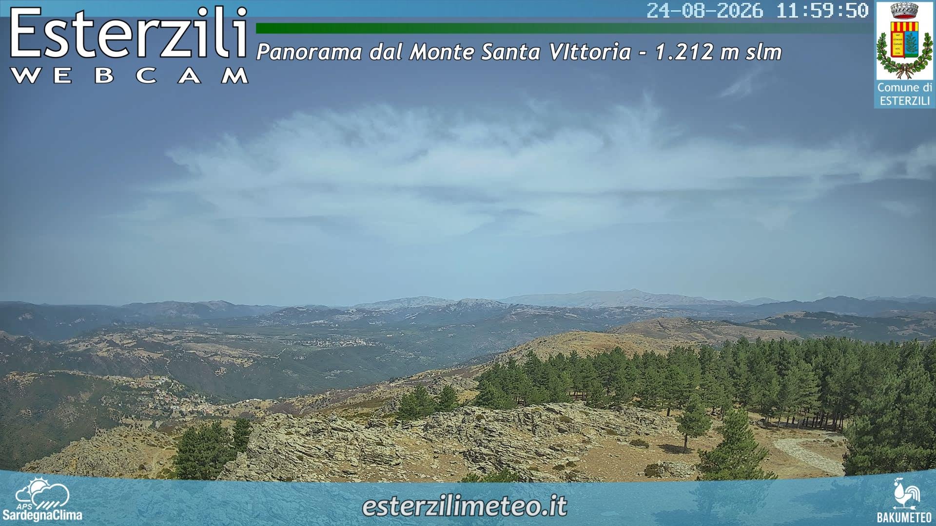 view from Monte Santa Vittoria on 2026-08-24