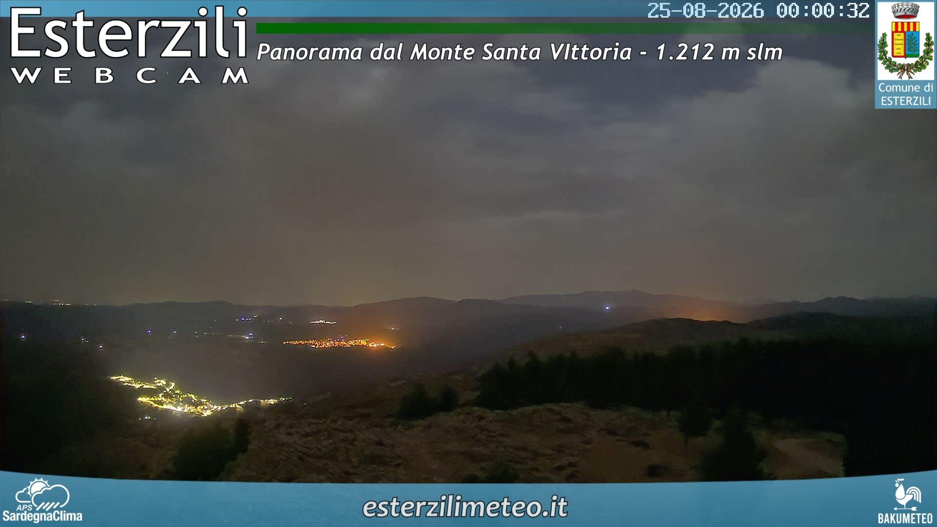 time-lapse frame, Monte Santa Vittoria webcam