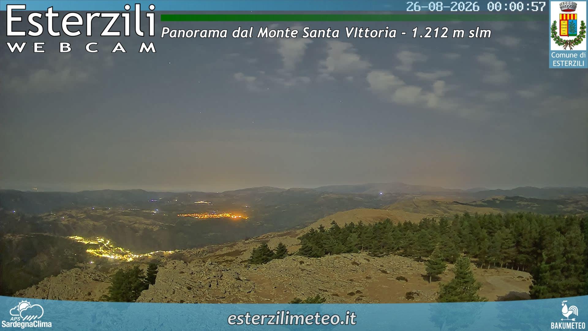 time-lapse frame, Monte Santa Vittoria webcam