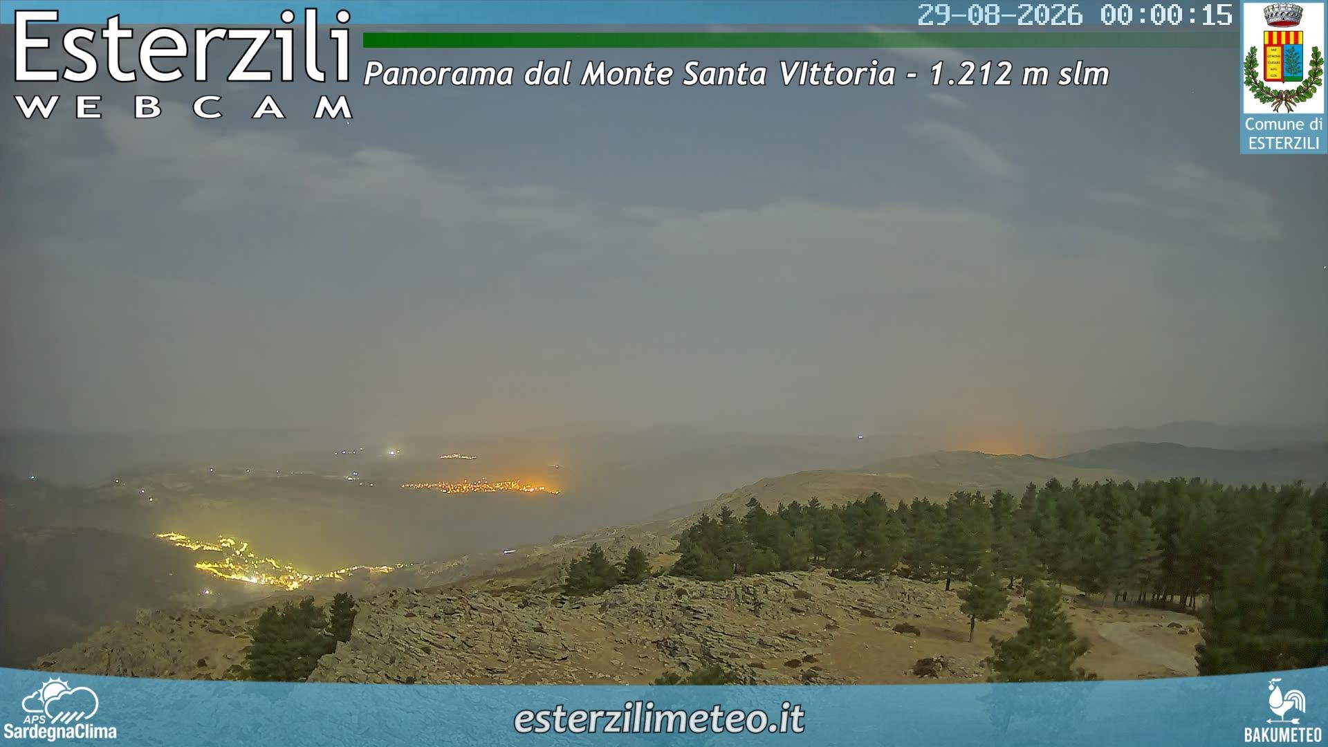 time-lapse frame, Monte Santa Vittoria webcam