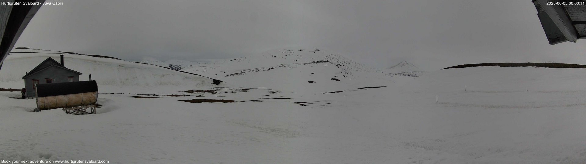time-lapse frame, Hurtigruten Svalbard - Brentskaret webcam