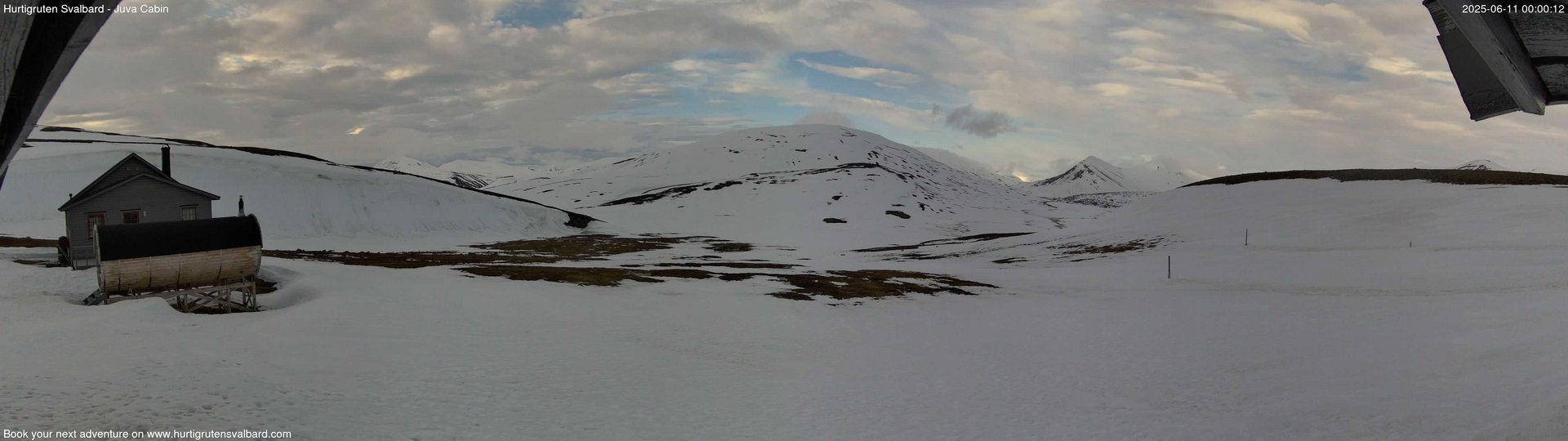 time-lapse frame, Hurtigruten Svalbard - Brentskaret webcam