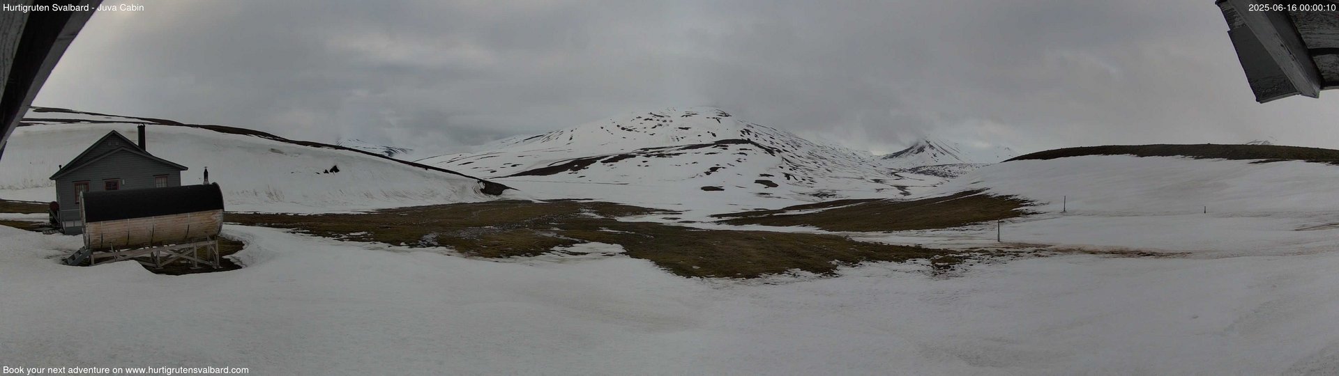 time-lapse frame, Hurtigruten Svalbard - Brentskaret webcam