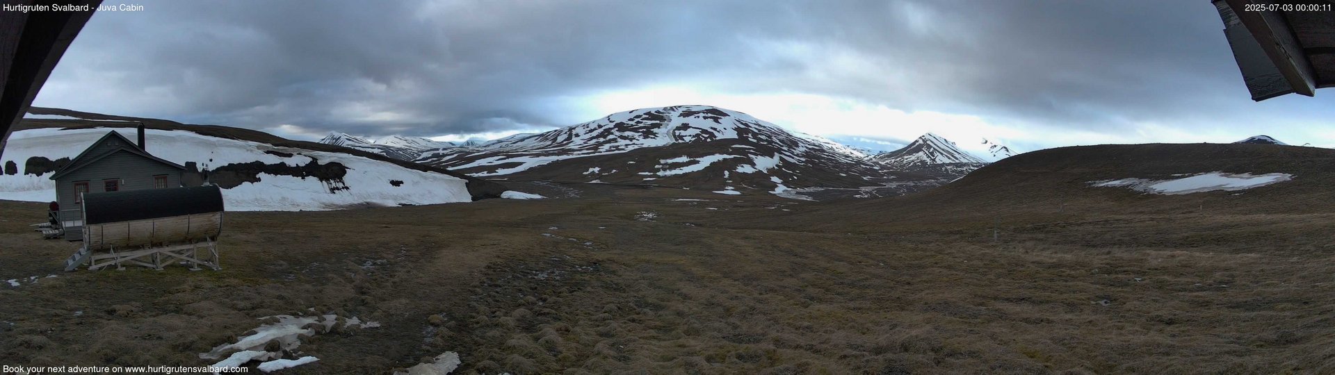 time-lapse frame, Hurtigruten Svalbard - Brentskaret webcam