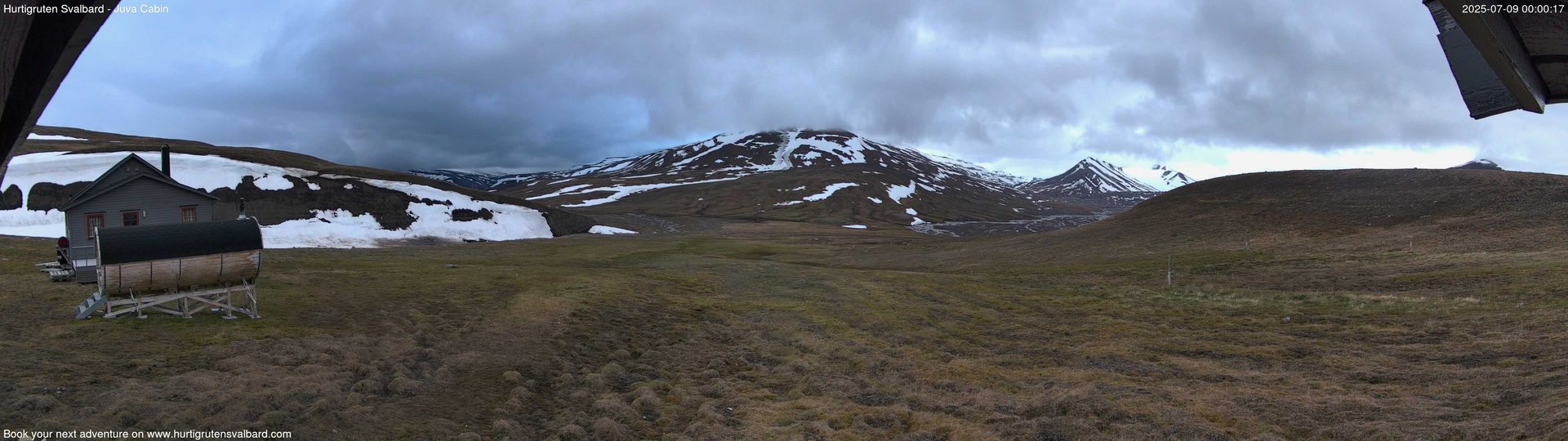 time-lapse frame, Hurtigruten Svalbard - Brentskaret webcam