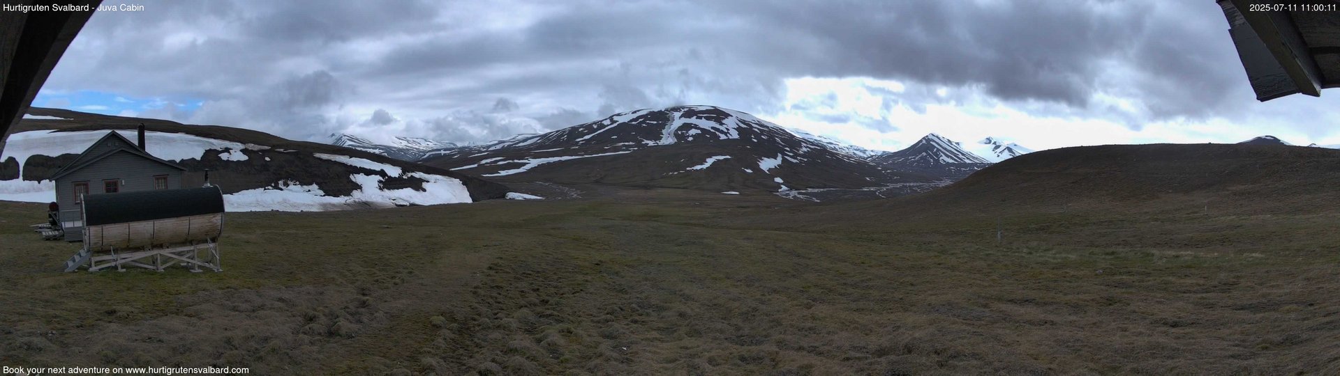 time-lapse frame, Hurtigruten Svalbard - Brentskaret webcam
