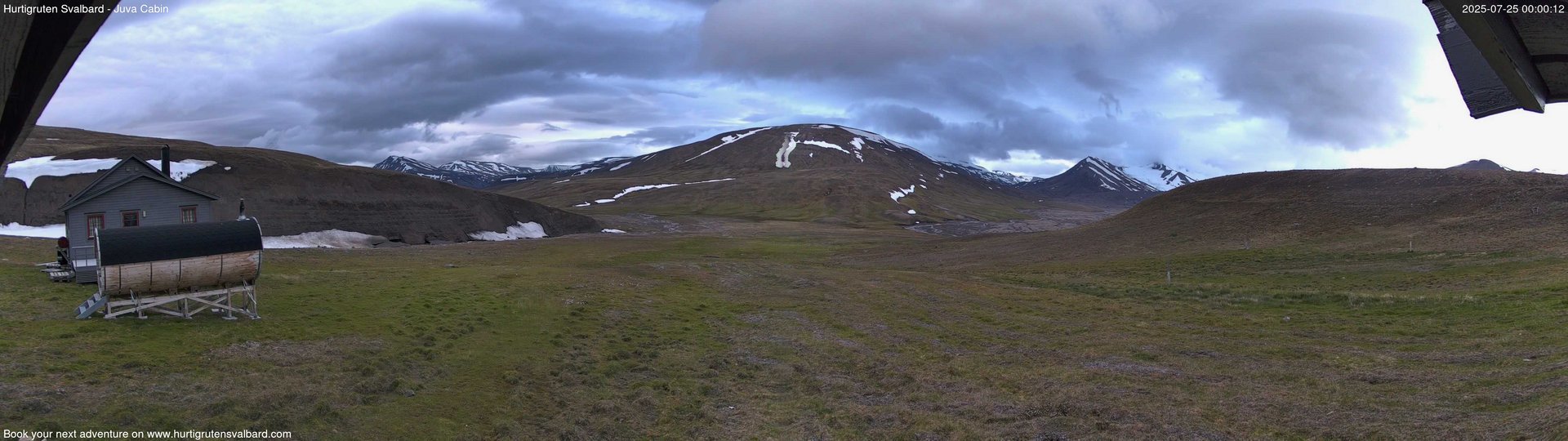 time-lapse frame, Hurtigruten Svalbard - Brentskaret webcam