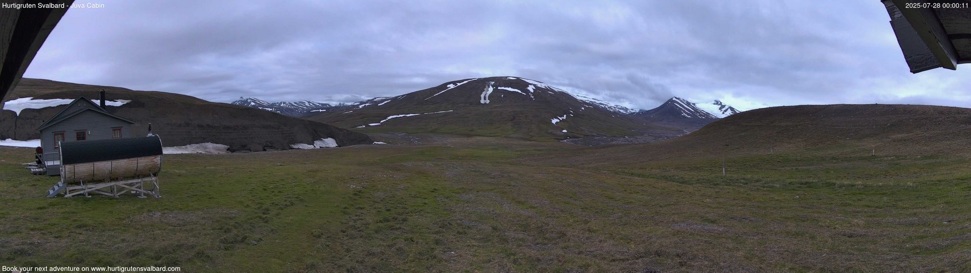 time-lapse frame, Hurtigruten Svalbard - Brentskaret webcam