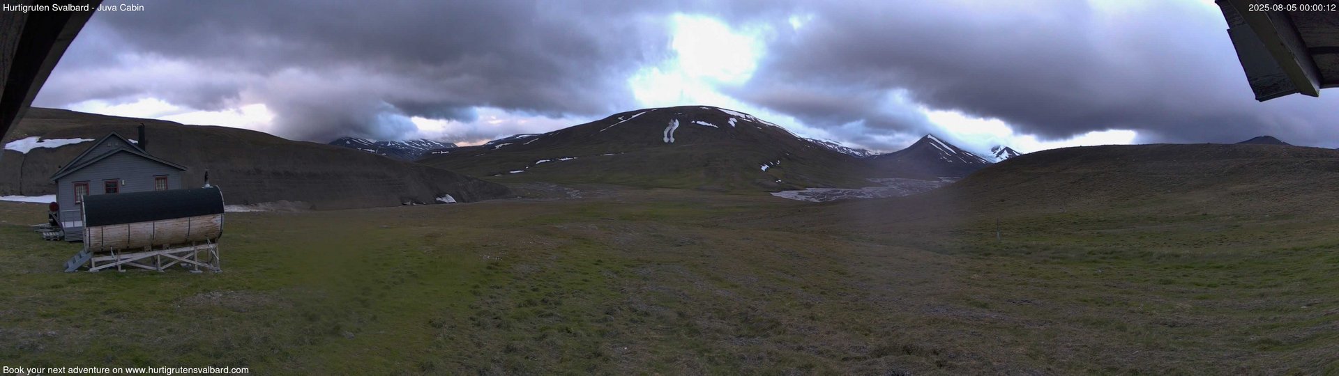 time-lapse frame, Hurtigruten Svalbard - Brentskaret webcam