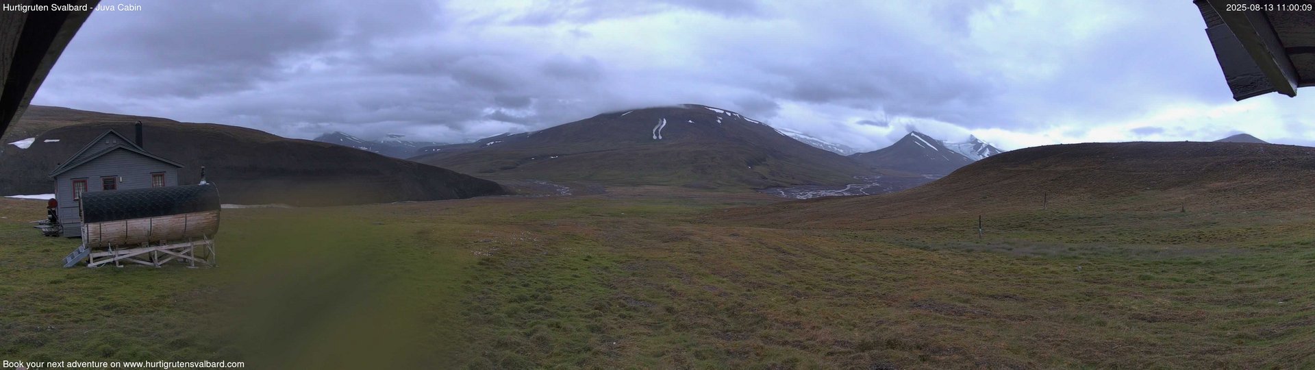 time-lapse frame, Hurtigruten Svalbard - Brentskaret webcam