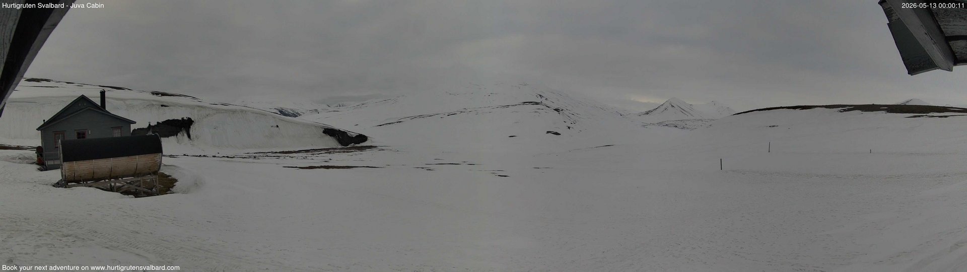 time-lapse frame, Hurtigruten Svalbard - Brentskaret webcam