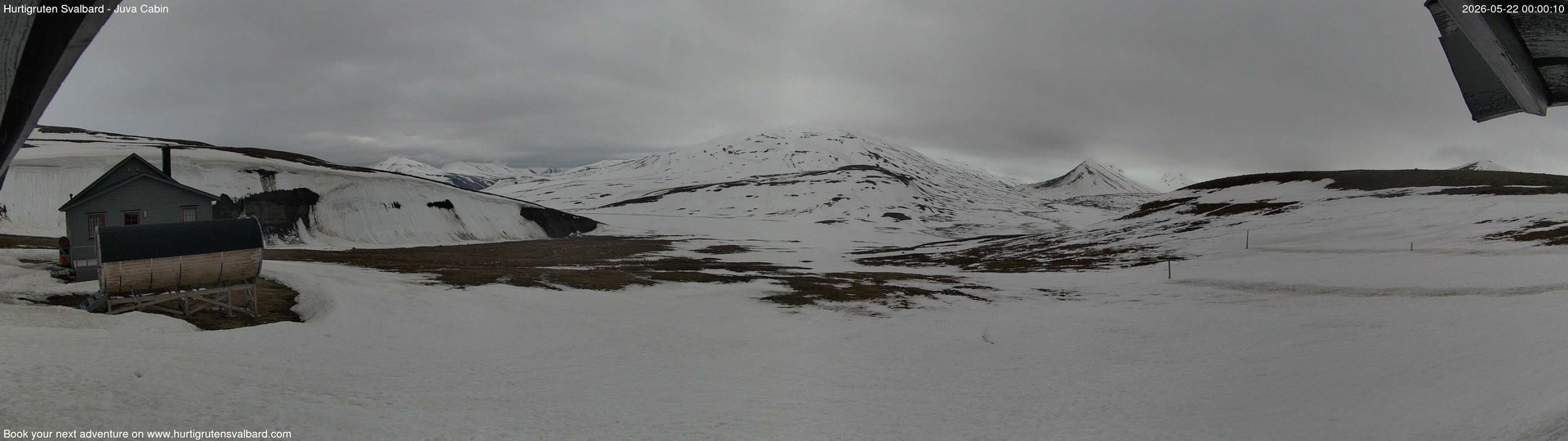 time-lapse frame, Hurtigruten Svalbard - Brentskaret webcam