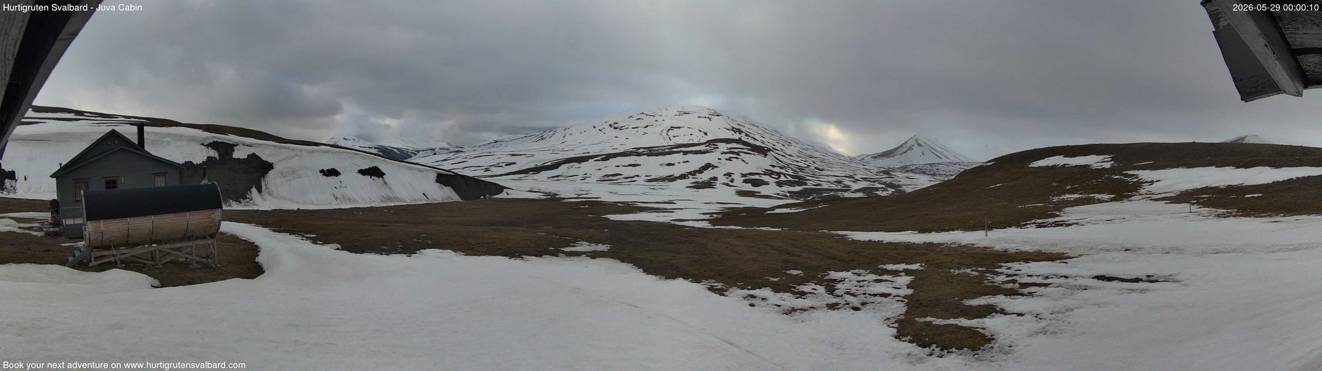 time-lapse frame, Hurtigruten Svalbard - Brentskaret webcam