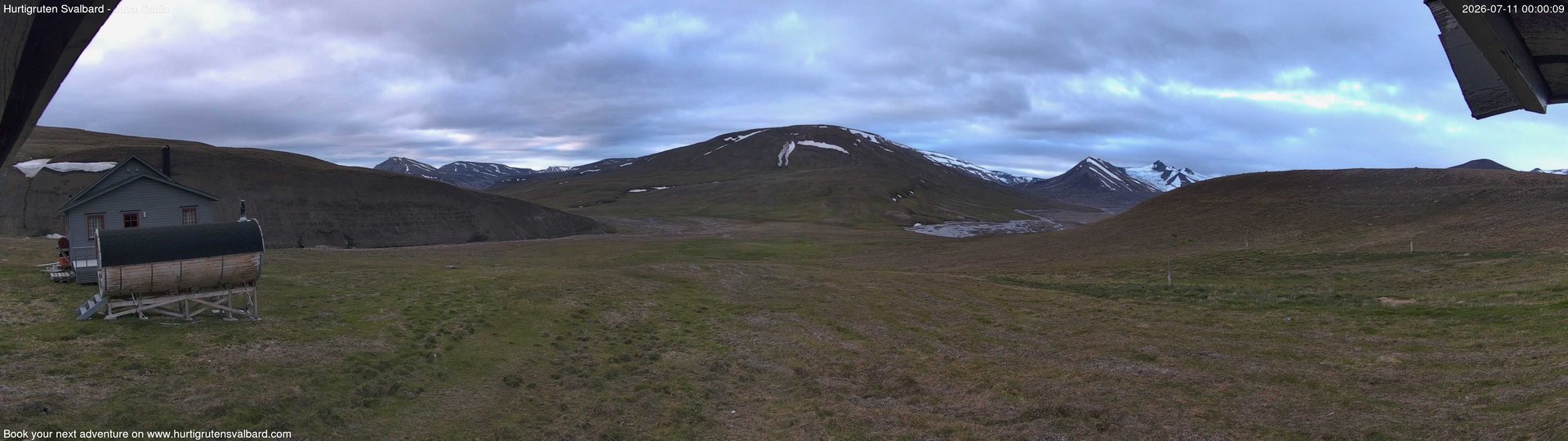 time-lapse frame, Hurtigruten Svalbard - Brentskaret webcam