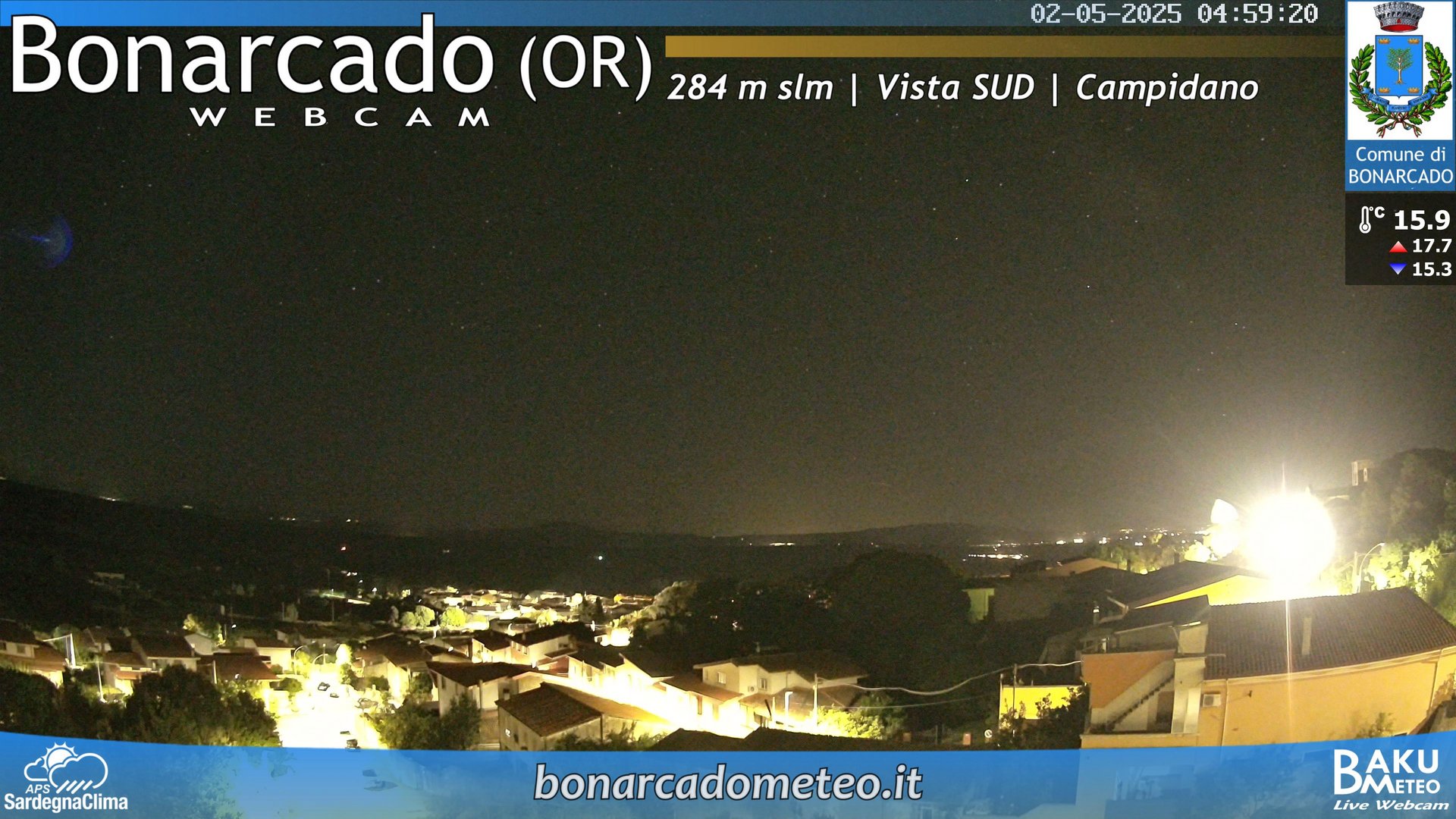 time-lapse frame, Bonarcado SUD webcam