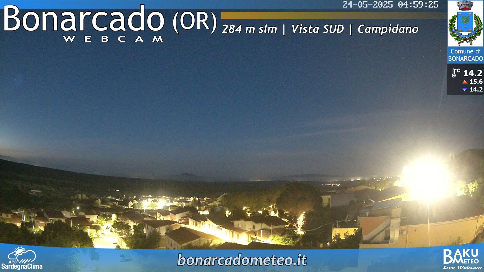 time-lapse frame, Bonarcado SUD webcam