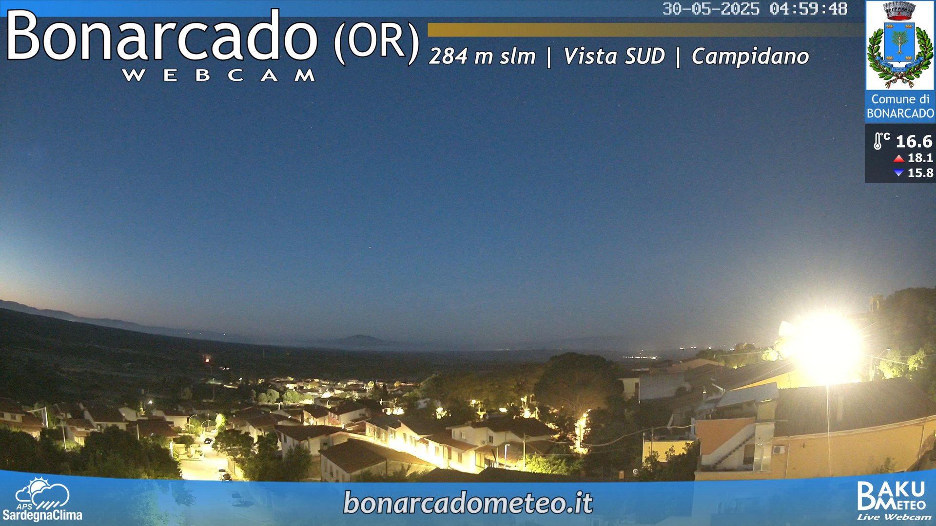 time-lapse frame, Bonarcado SUD webcam