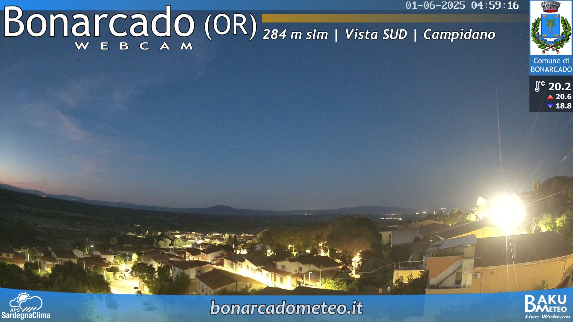time-lapse frame, Bonarcado SUD webcam