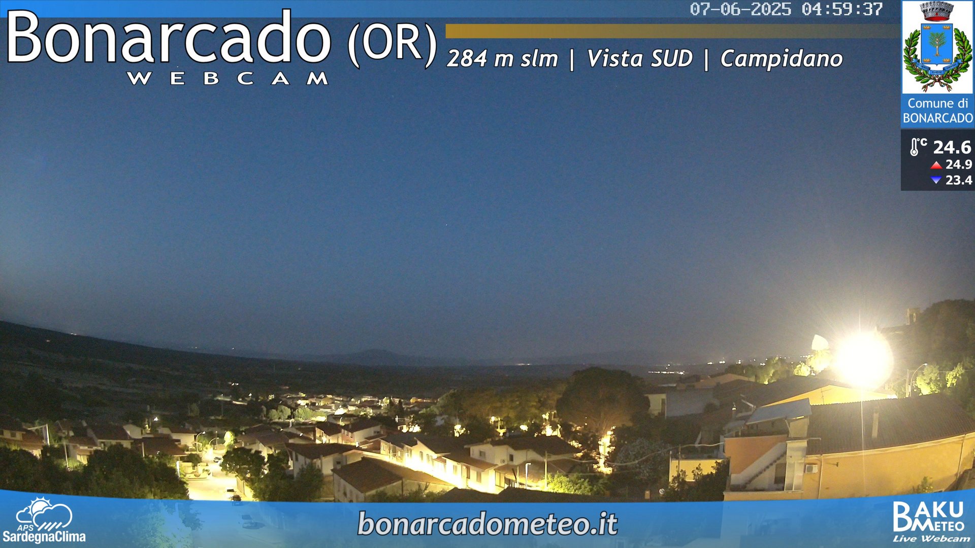 time-lapse frame, Bonarcado SUD webcam
