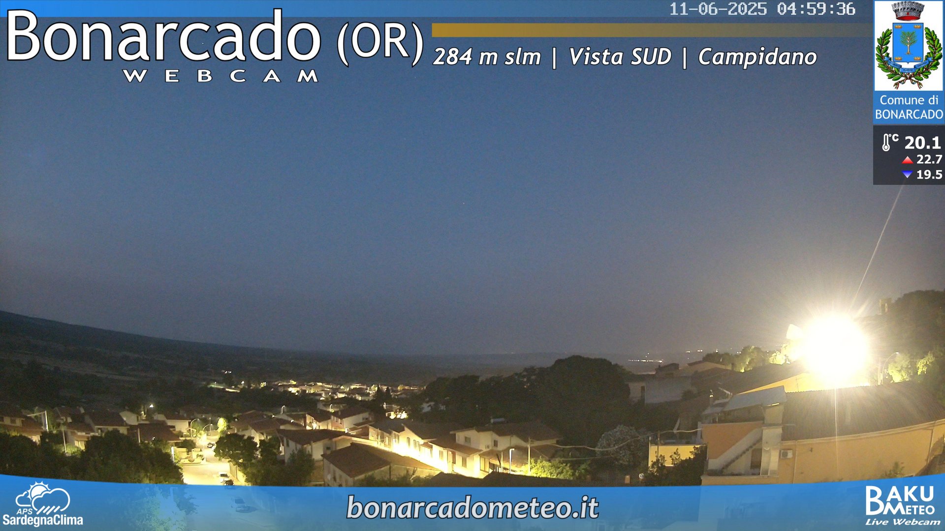 time-lapse frame, Bonarcado SUD webcam
