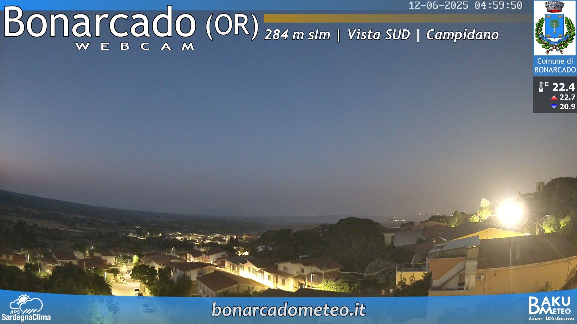 time-lapse frame, Bonarcado SUD webcam