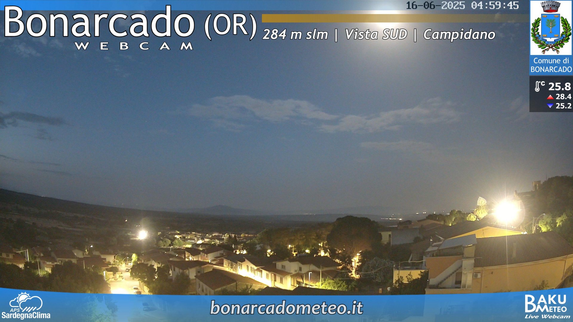 time-lapse frame, Bonarcado SUD webcam