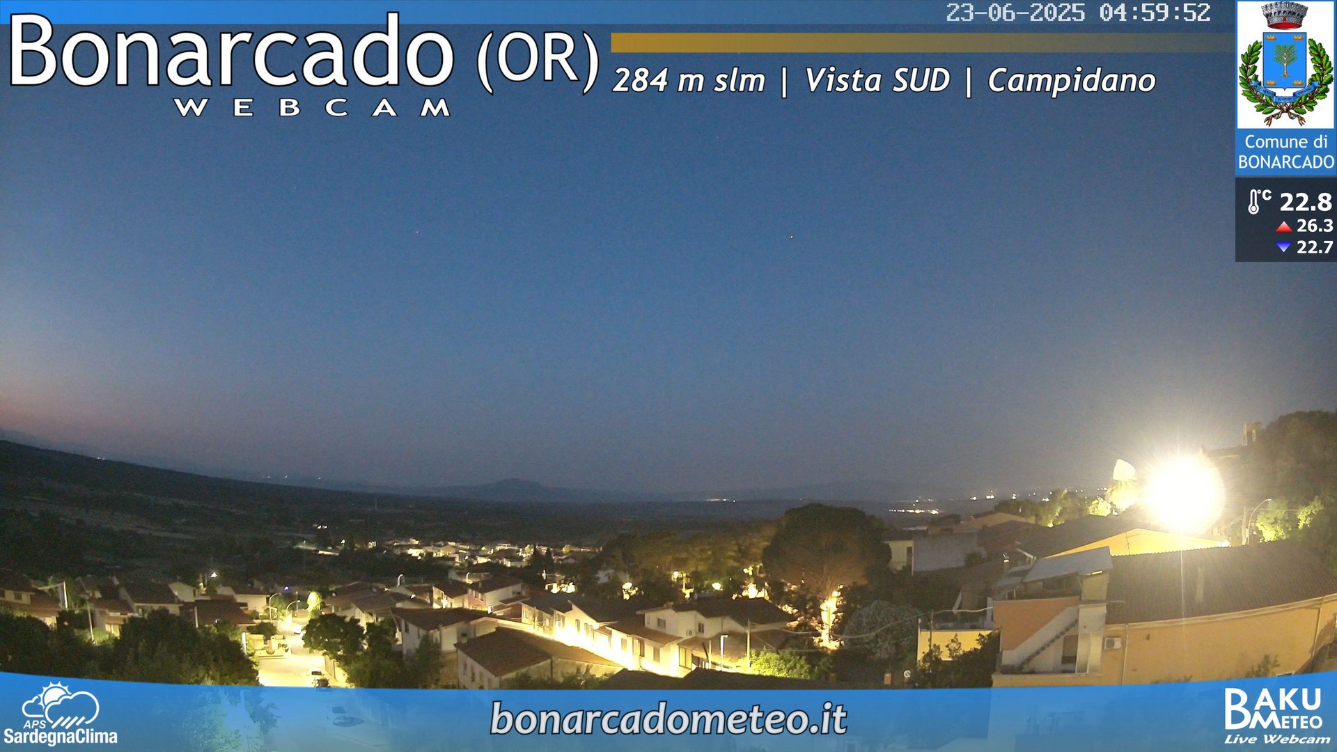time-lapse frame, Bonarcado SUD webcam
