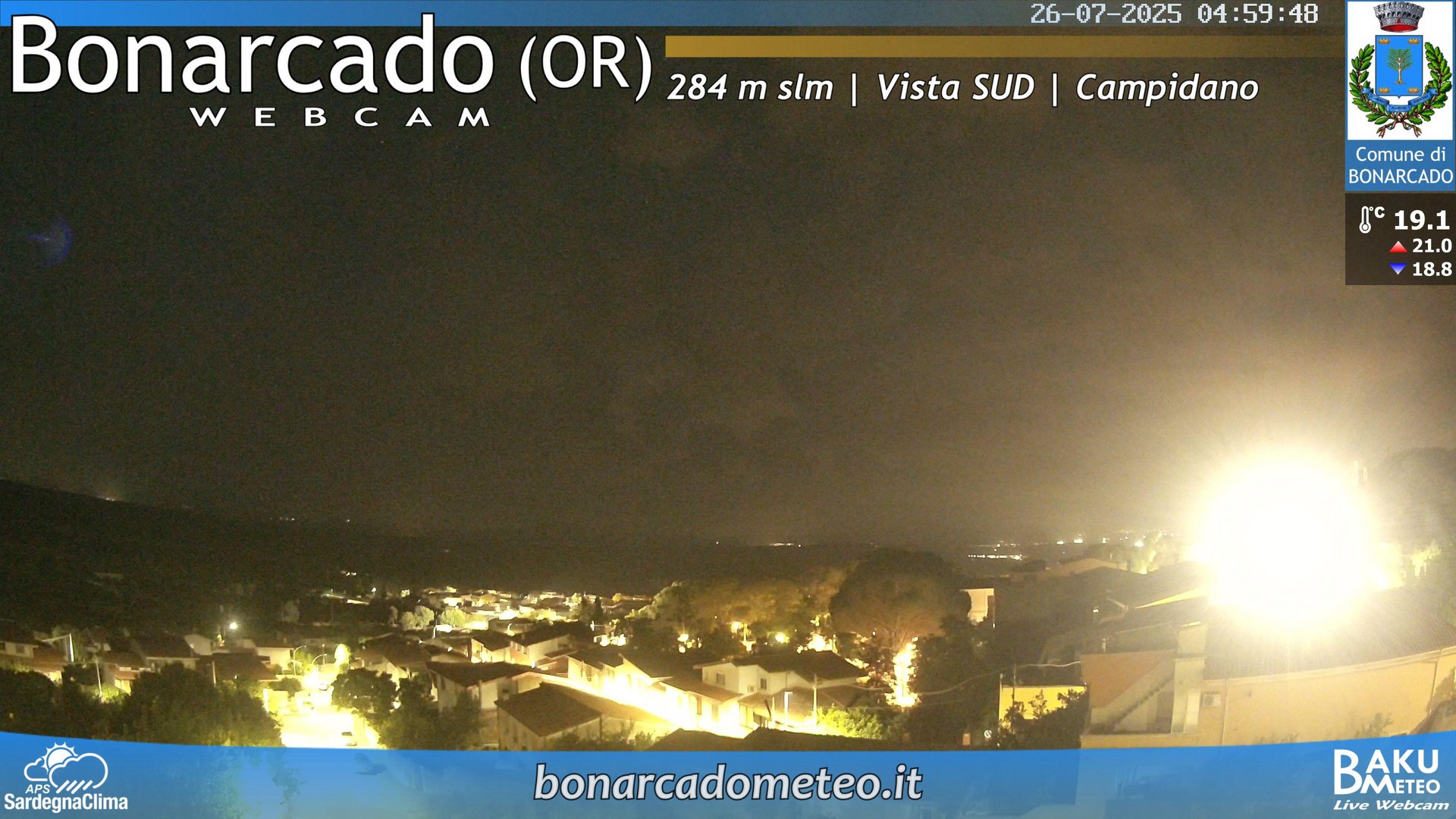 time-lapse frame, Bonarcado SUD webcam