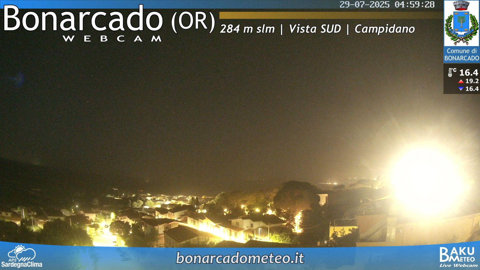 time-lapse frame, Bonarcado SUD webcam