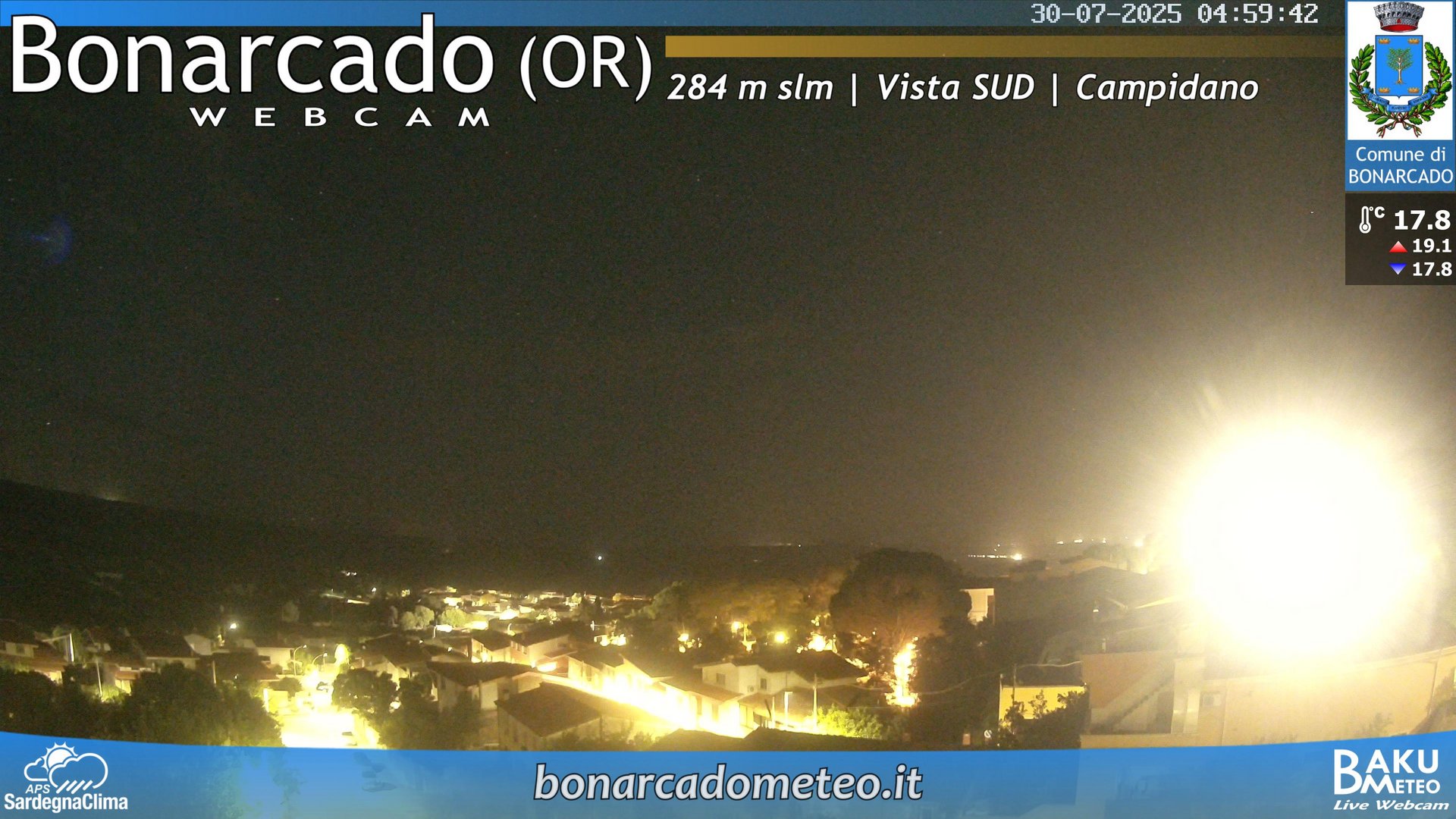 time-lapse frame, Bonarcado SUD webcam