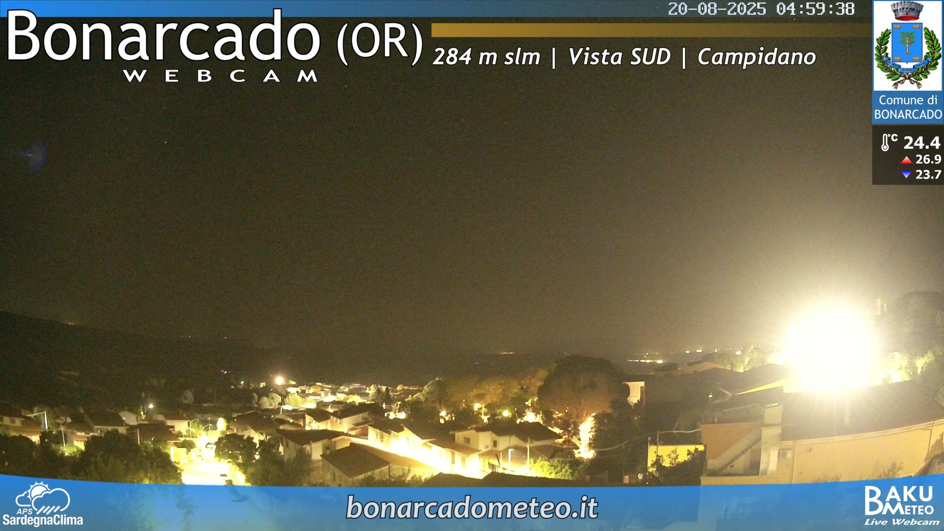 time-lapse frame, Bonarcado SUD webcam