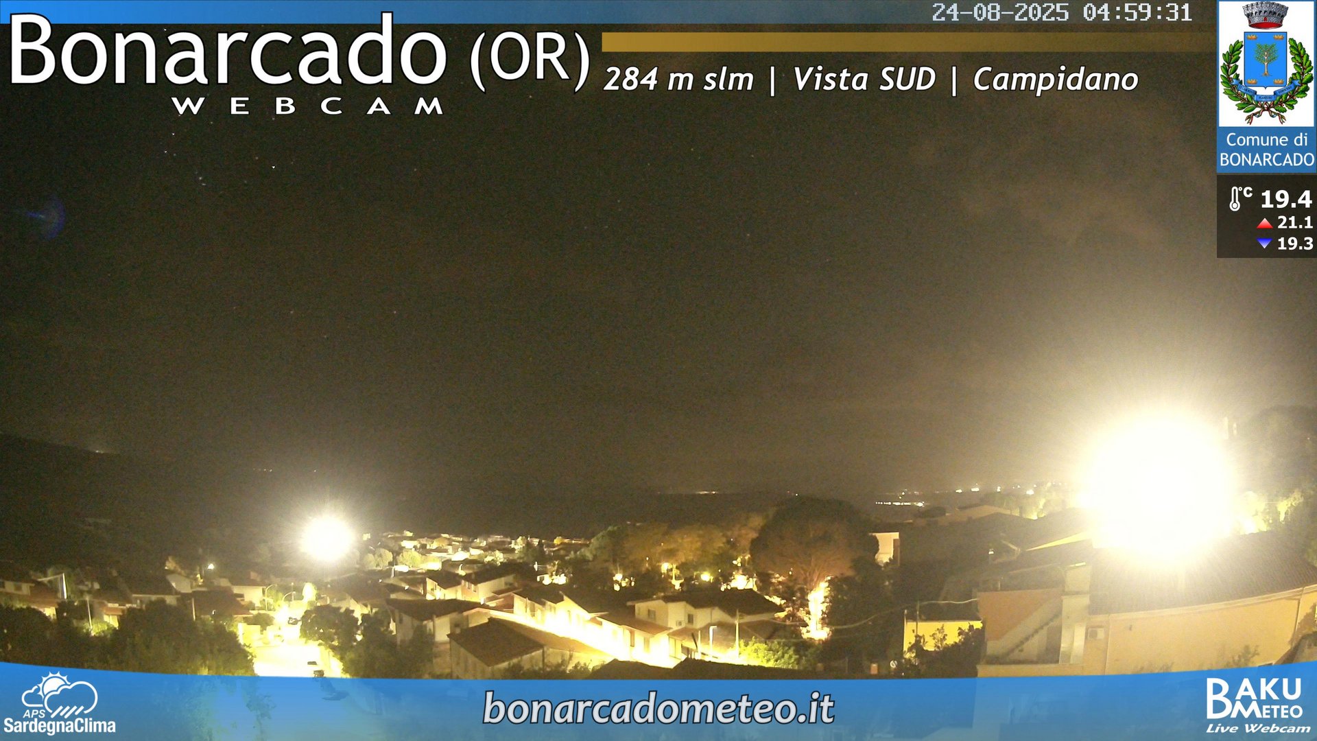 time-lapse frame, Bonarcado SUD webcam