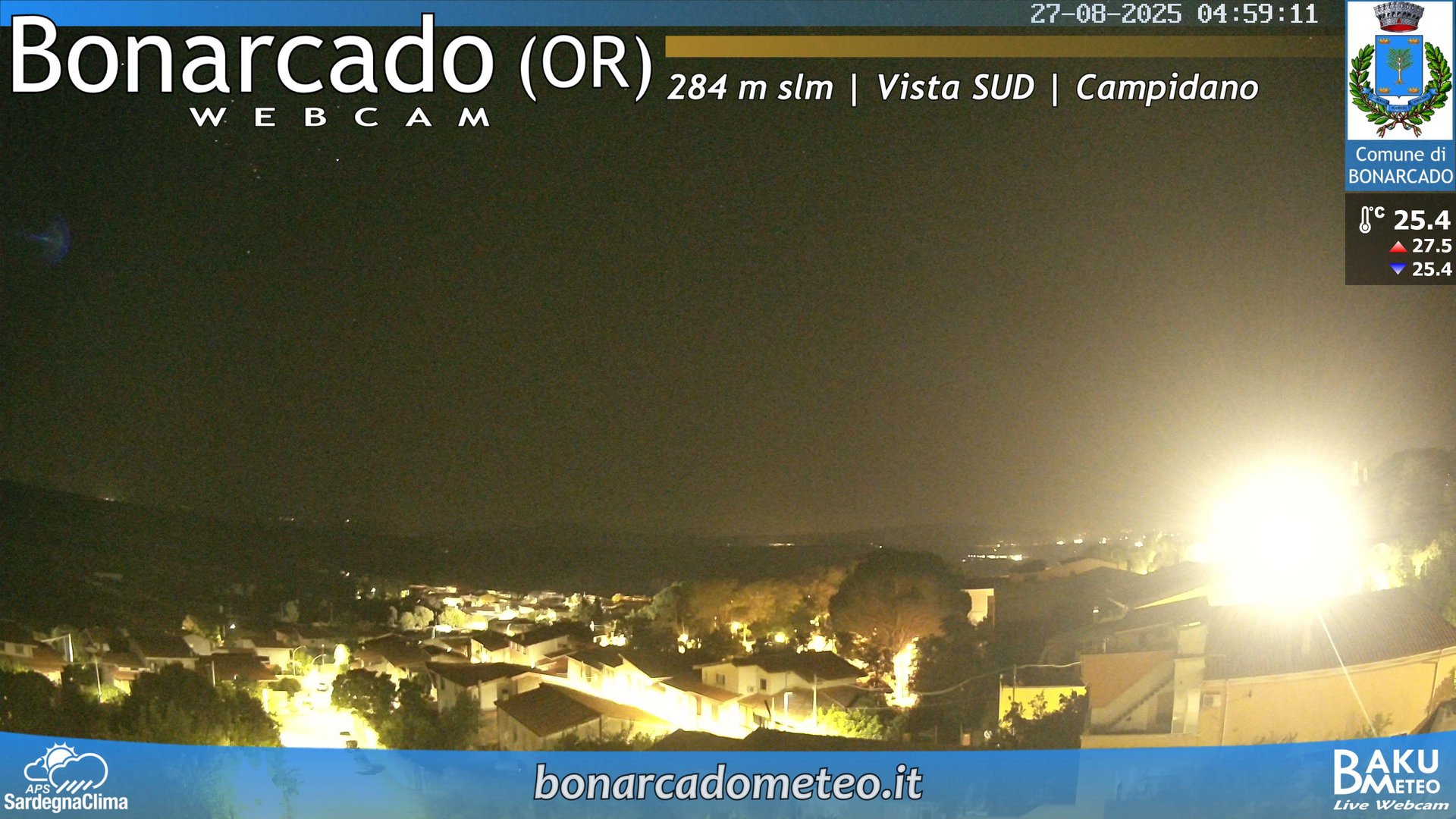 time-lapse frame, Bonarcado SUD webcam