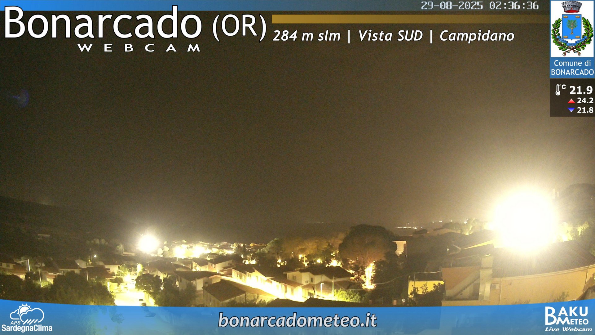 time-lapse frame, Bonarcado SUD webcam
