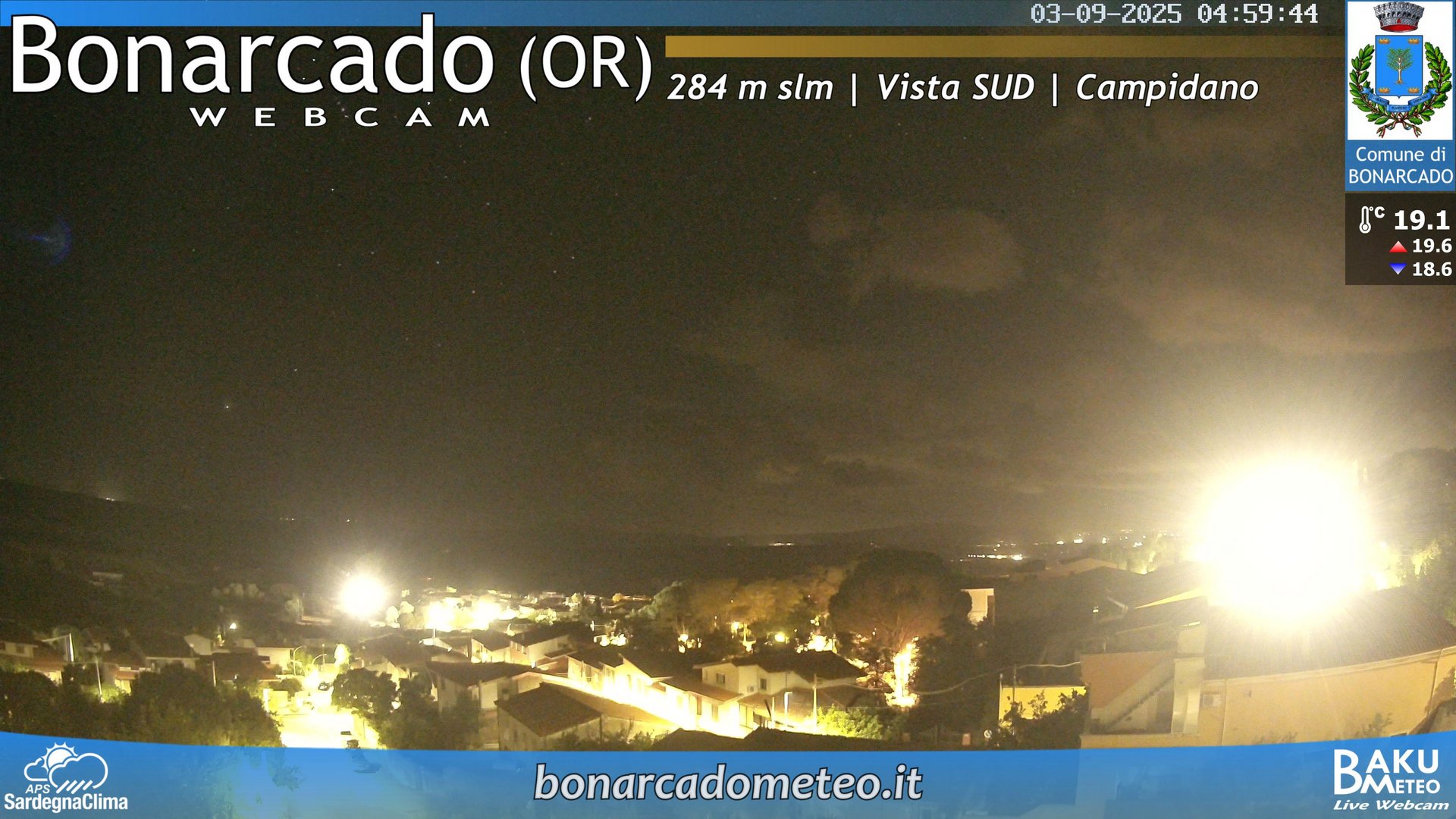 time-lapse frame, Bonarcado SUD webcam