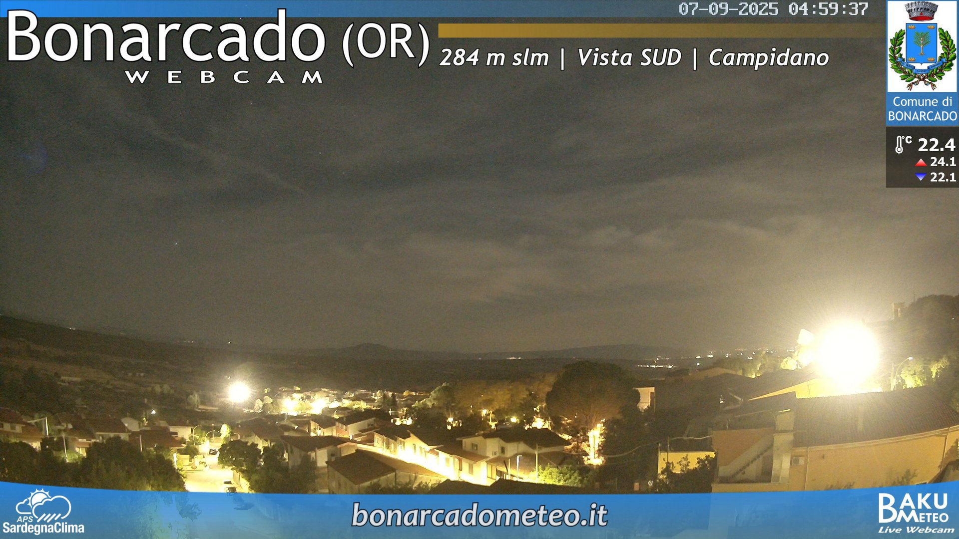 time-lapse frame, Bonarcado SUD webcam