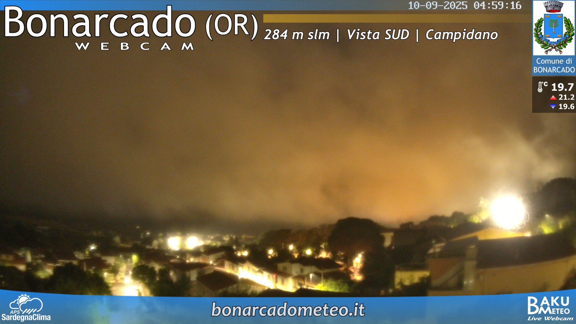 time-lapse frame, Bonarcado SUD webcam