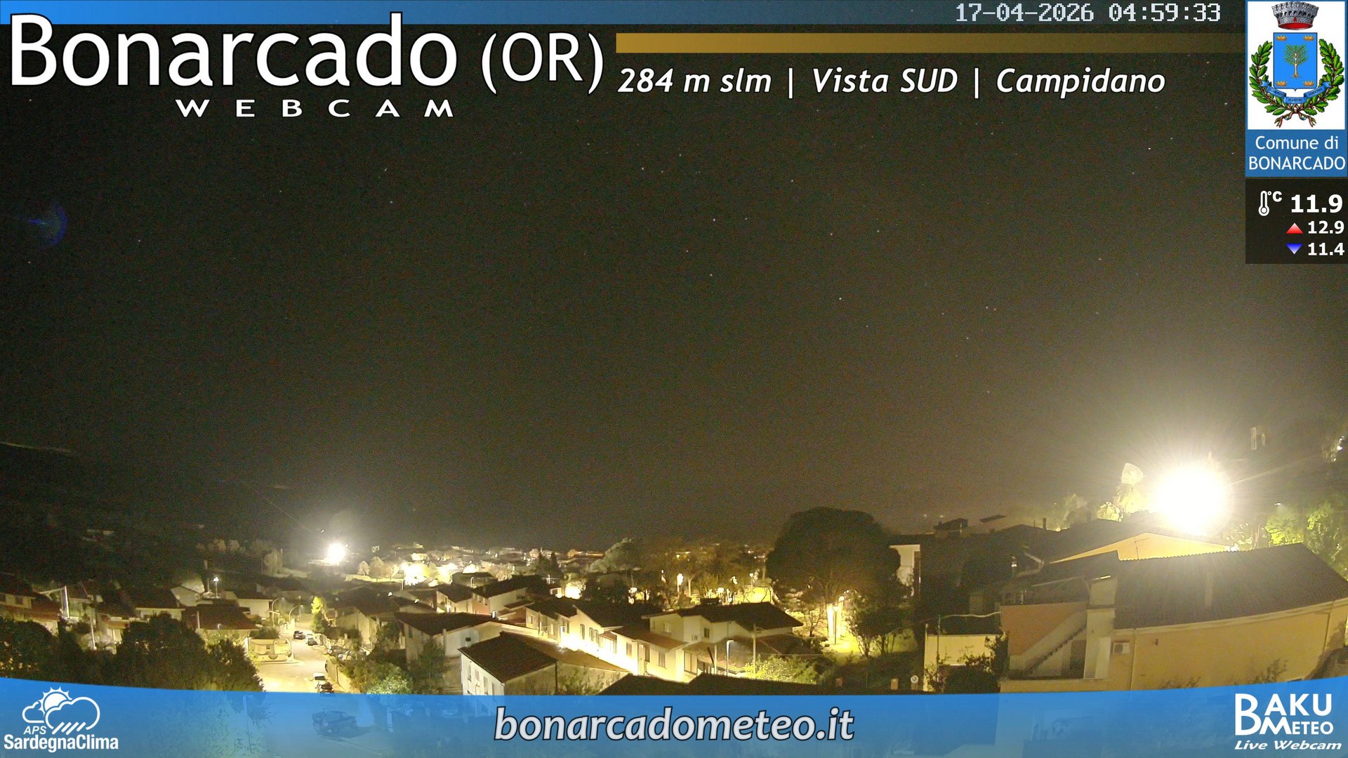time-lapse frame, Bonarcado SUD webcam